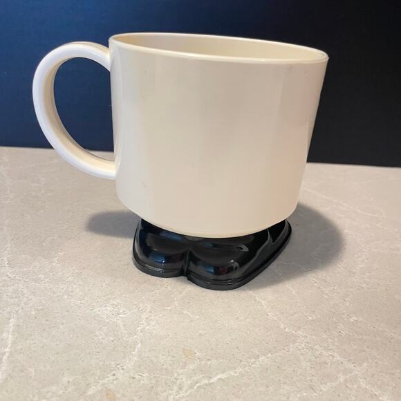 Vintage Mickey Production plastic footed cup with handle Mickey printed face - Picture 3 of 9
